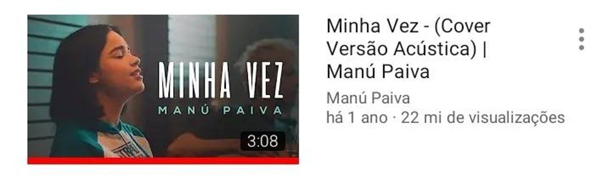 Fashion Minha Vez - (Cover Versão Acústica) | Manú Paiva - YouTube