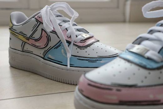 Air Force 1 Pastel “Pink Blue Yellow”