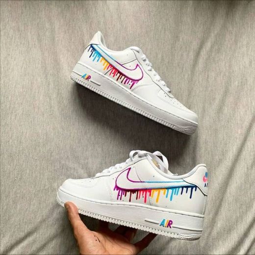 Nike air force rainbow drip.
