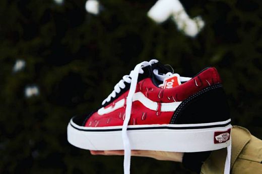 Red dripping vans