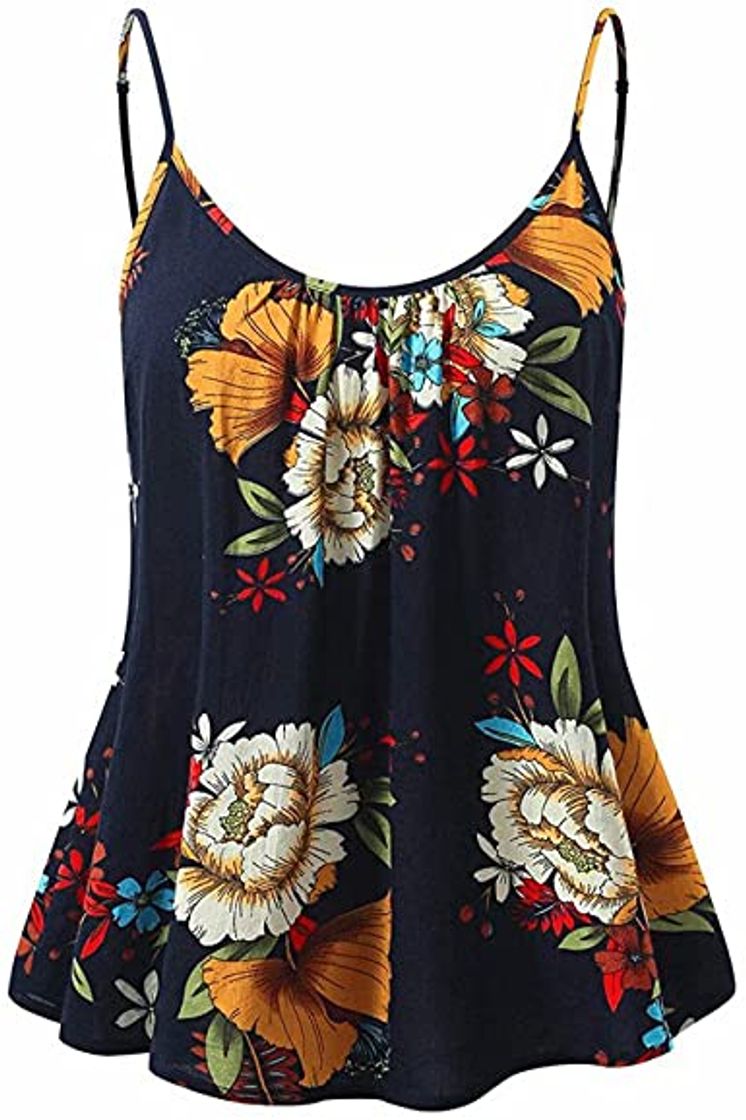 Product Blusa Sexy Mujer Camisetas sin Mangas de Verano de Mujeres Blusas Florales