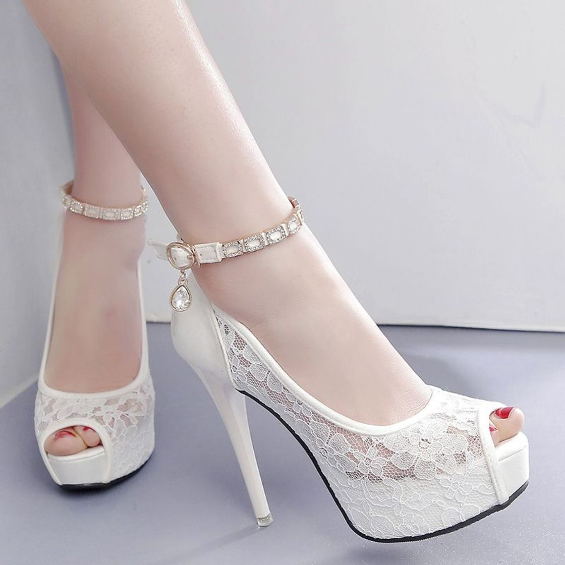 Social Mujeres tacón Alto Plataforma Fiesta Noche Boda Zapatos de Punta Abierta Sandalias