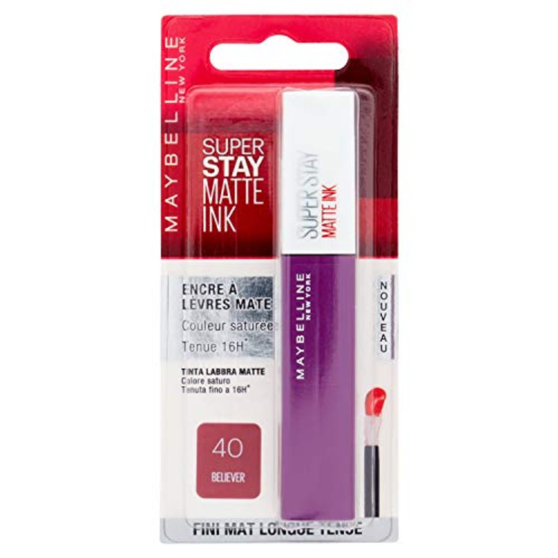 Beauty Maybelline MAY SSTAY MATTE INK BLfr/it/nl 40 BELIE barra de labios Burdeos