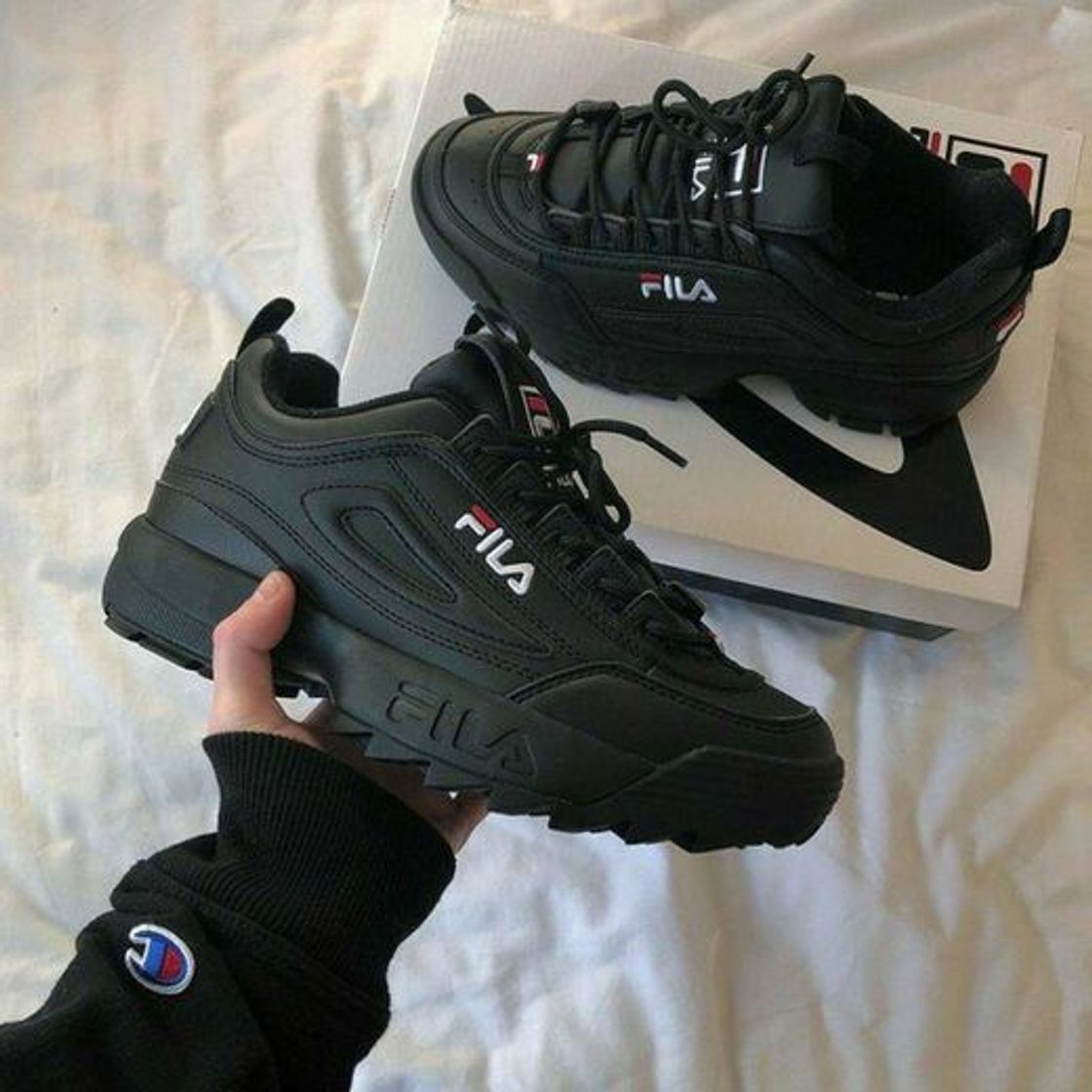 Fashion FILA PRETO 😍