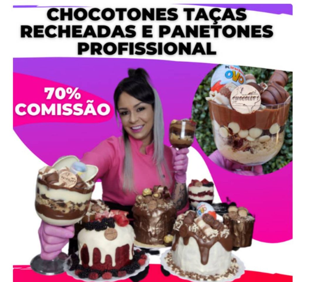 Moda Chocotones Taças Recheadas e Panetones Profissional

