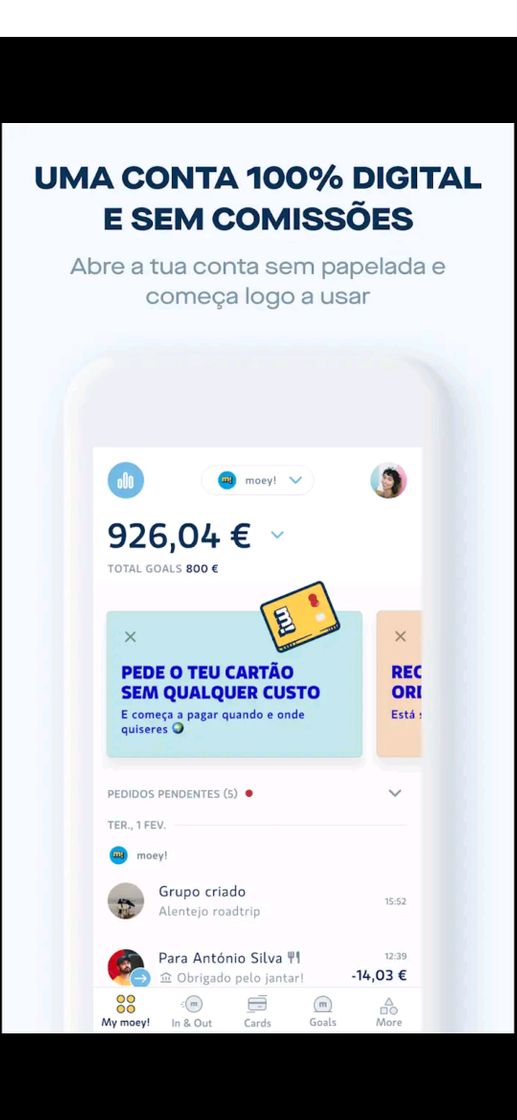 Moda Moey! O banco digital 100% sem custos.