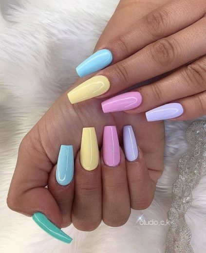 Pastel Colors Nails