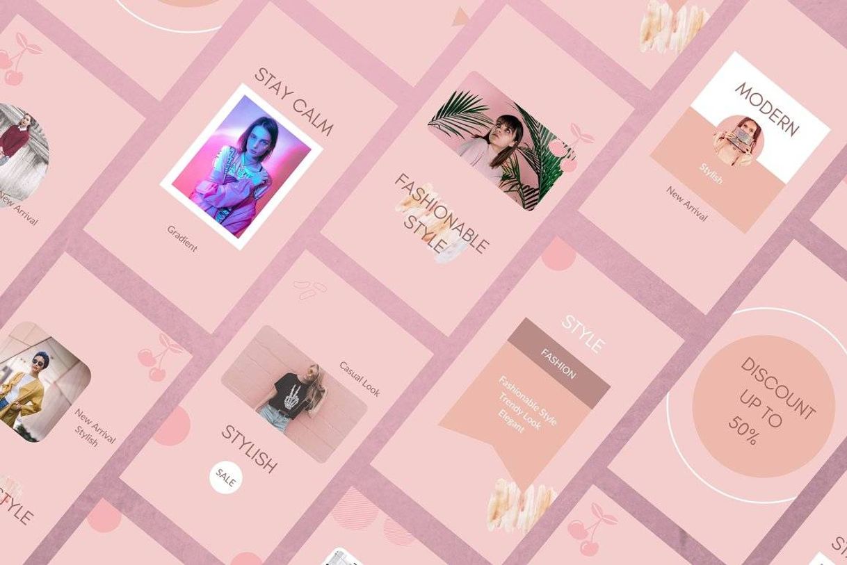 Producto Pink Instagram Post & Story Templates