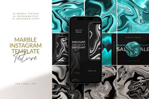 Marble Instagram Post & Story Templates