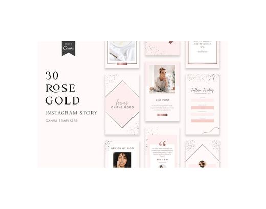 Rose Gold Instagram Story Templates