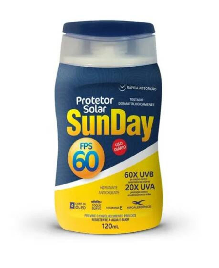 Fashion Protetor Solar FPS 60 Sunday - 120 ml - Fast Epis