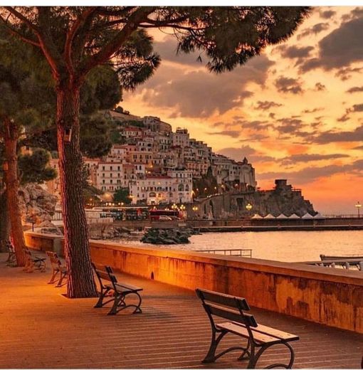 Costa de amalfi na Itália 