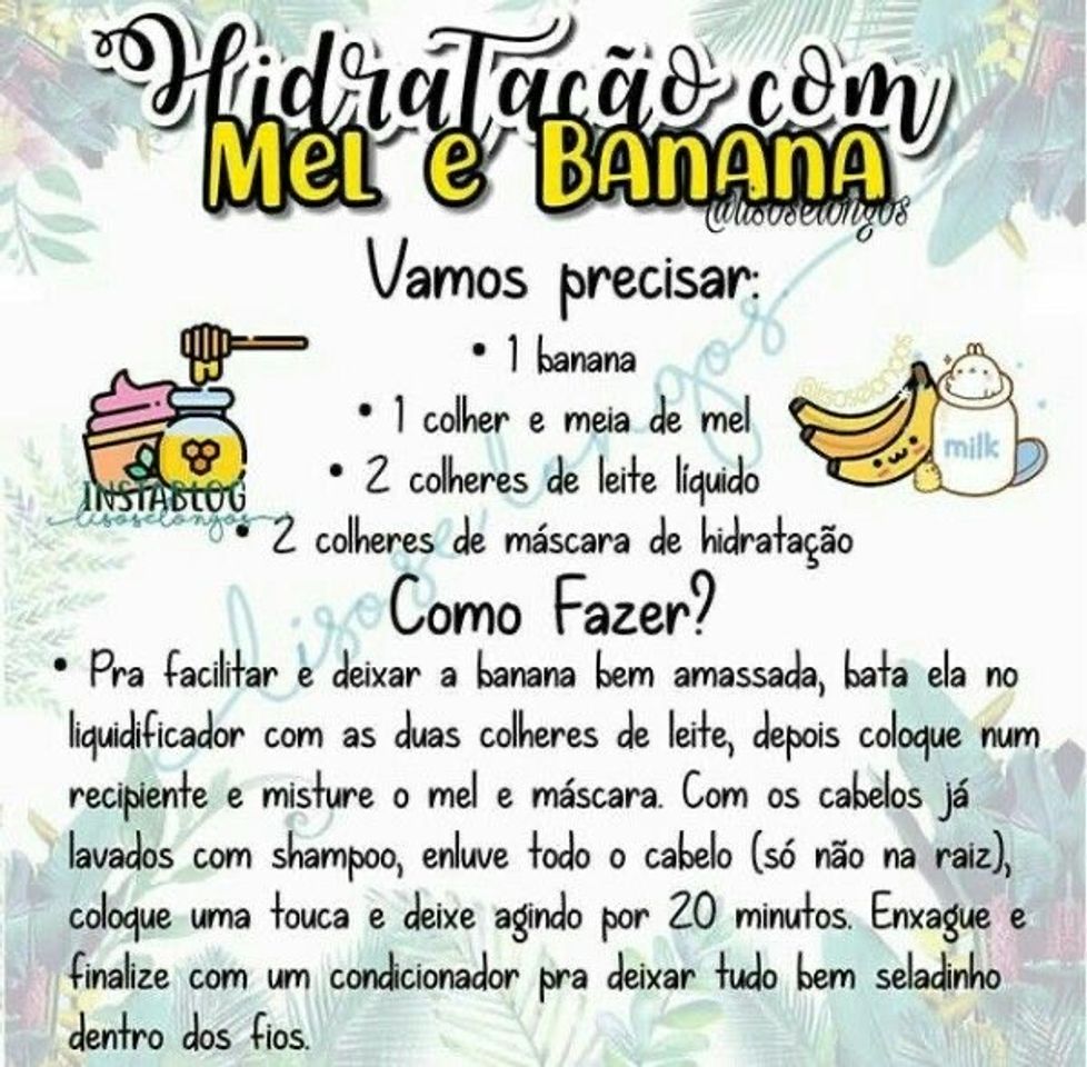 Fashion hidratação com banana 