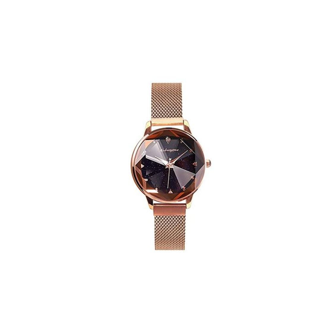 Fashion RORIOS Mujer Relojes de Pulsera Brillante Cielo Estrellado Dial Mesh Band Relojes