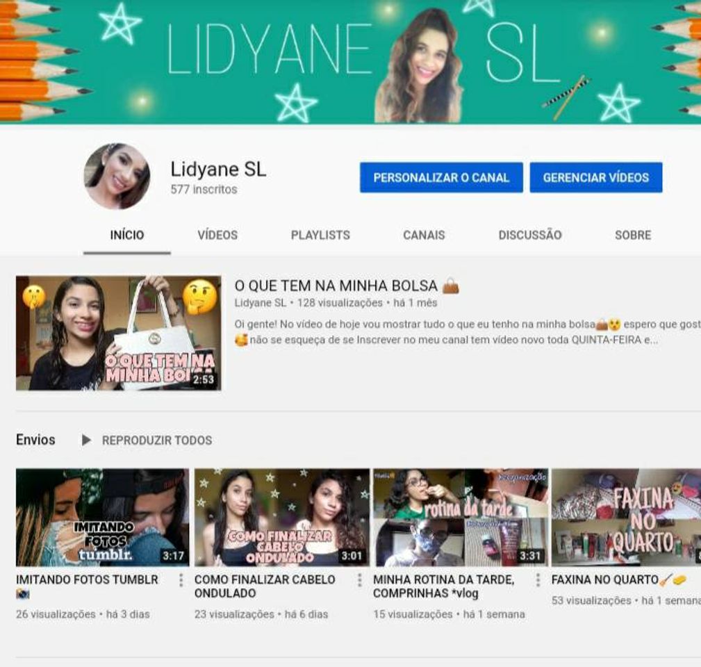 Fashion MEU CANAL NO YOUTUBE "Lidyane SL"