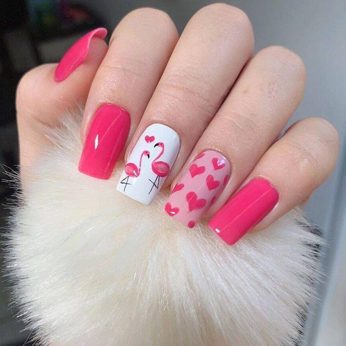 Moda Unhas Flamingo 