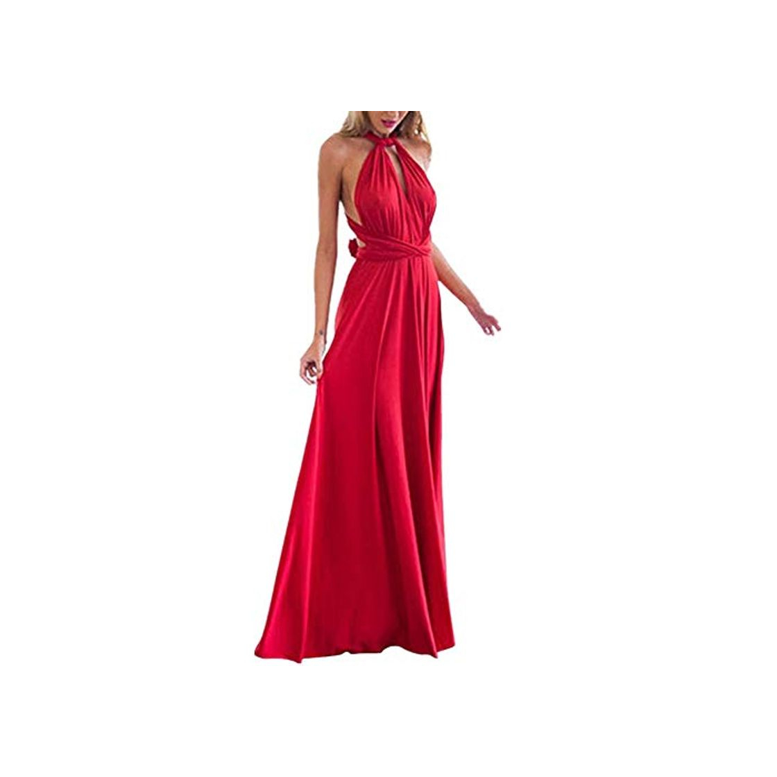 Social Lover-Beauty Vestido Largo Elegante Mujer Sexy Verano Fiesta Hombro Descubierto y Sin