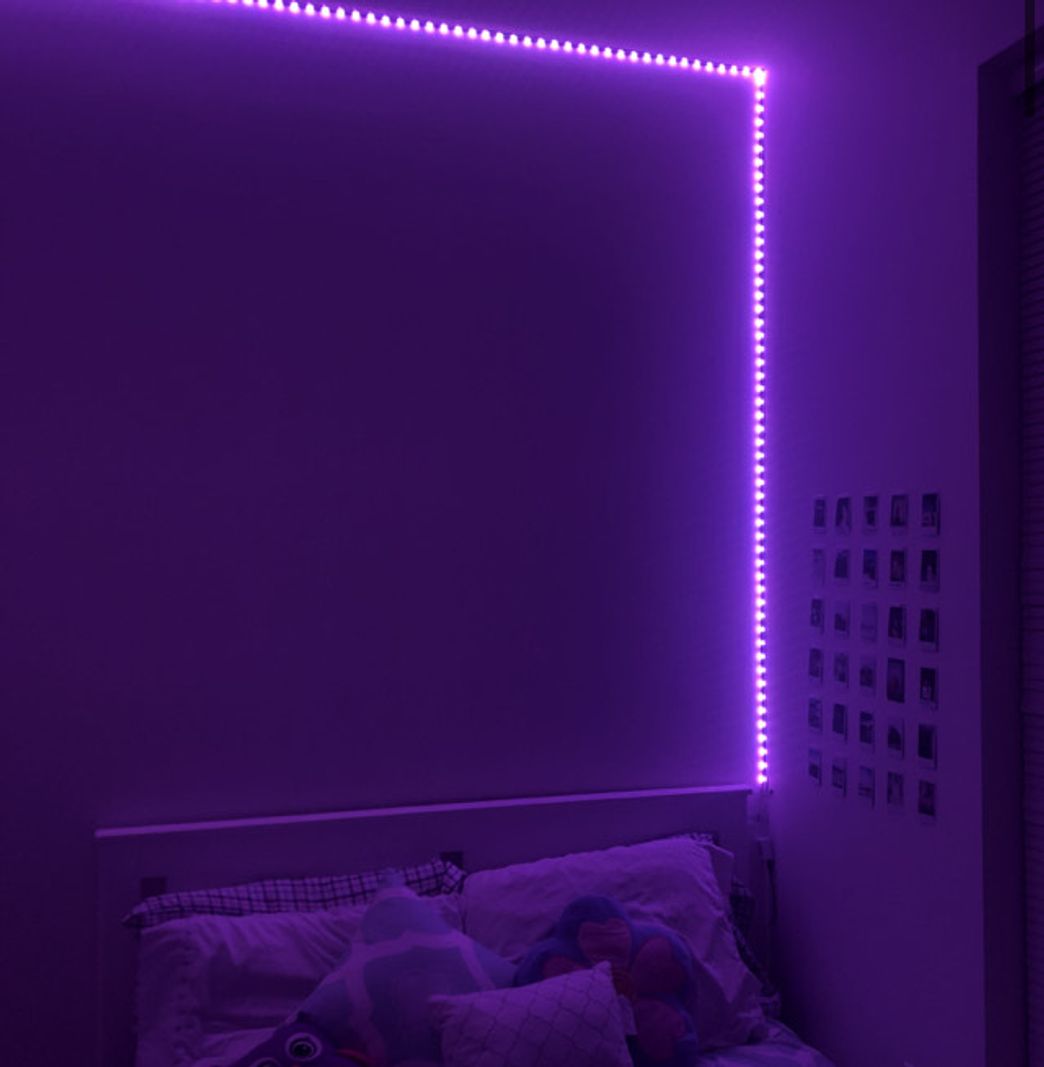 Moda Led no quarto 