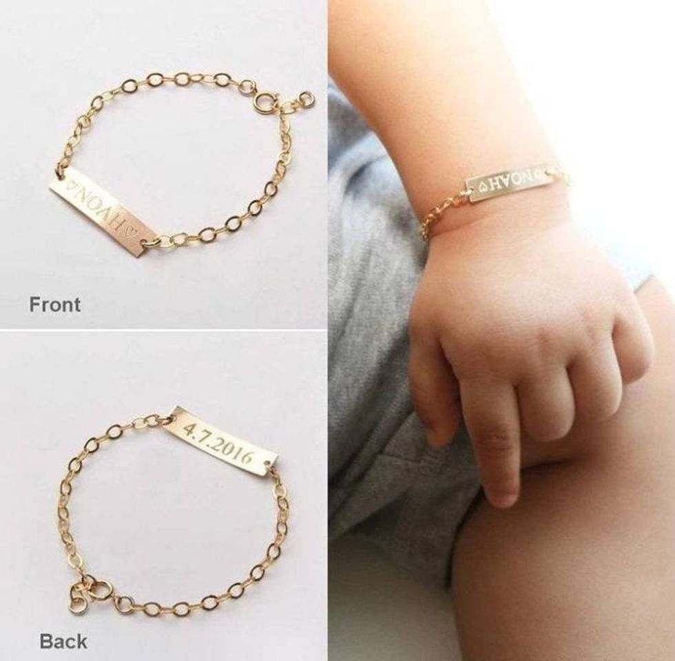 Bracelete infantil prata 925 ou folheado
