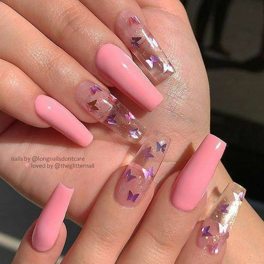 Moda Unhas rosas