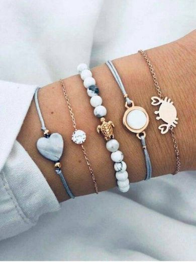 Bracelete Simples Azul Mar