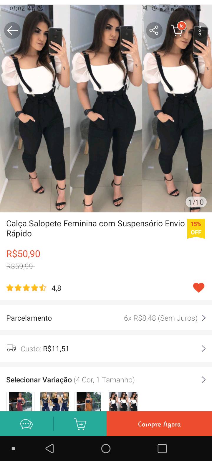 Productos Calça salopete