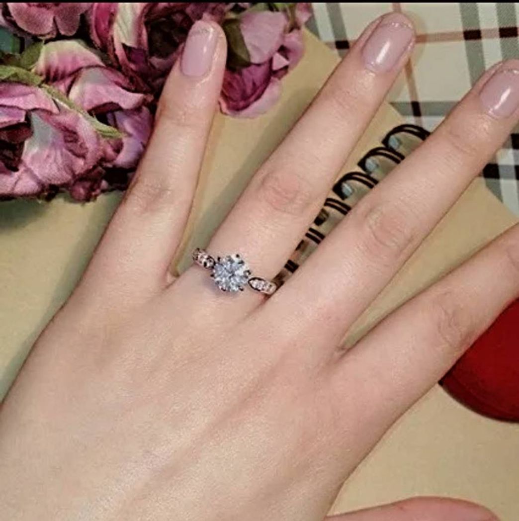 Moda Anél Noivado/Namoro/Solitário Ouro Rose💍