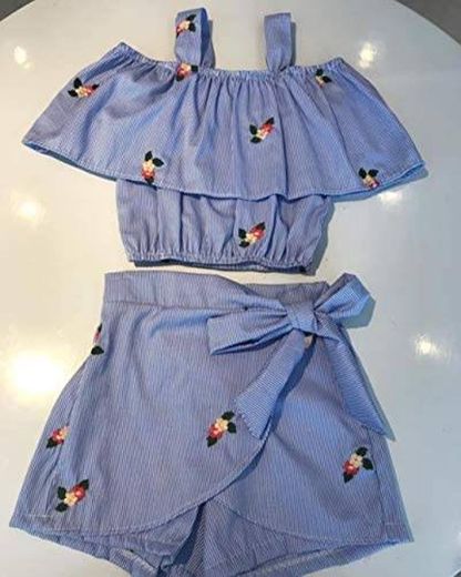 Gaono azul Conjunto de 2 peças de roupas infantis para bebês
