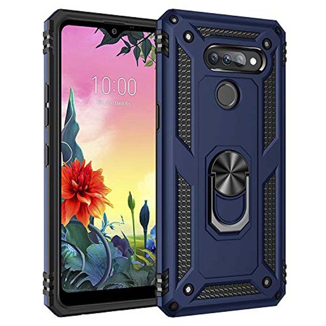 Electrónica BestST Funda LG K40S con Anillo Soporte, con HD Protector de Pantalla,