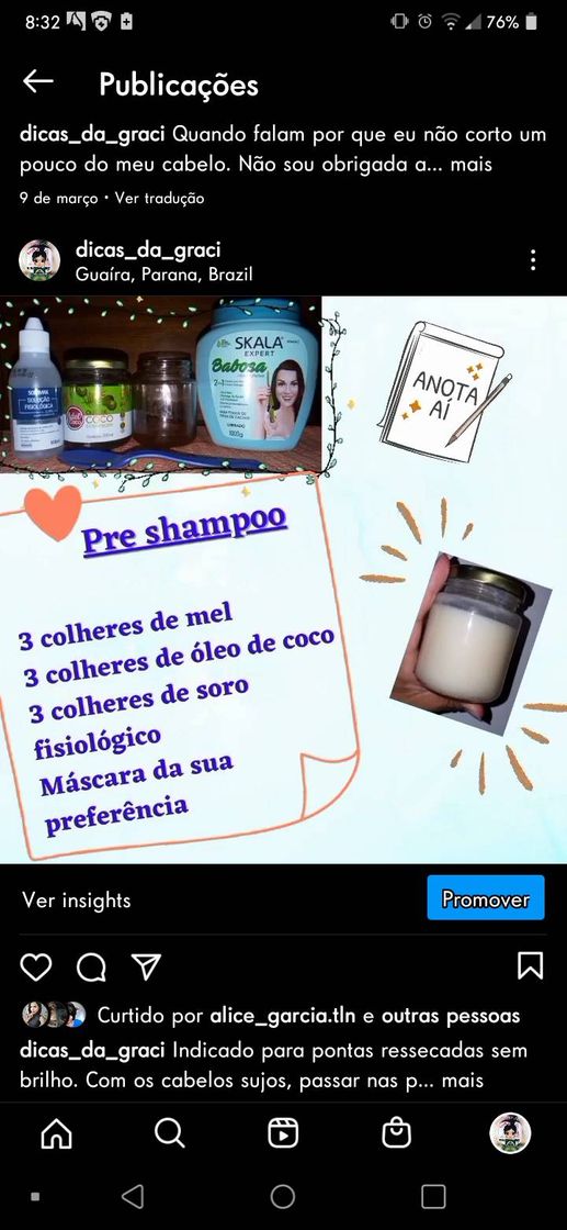 Moda Pre shampo para proteger as pontas do cabelo 😉