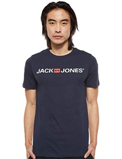JACK & JONES Jjecorp Logo tee SS Crew Neck Noos Camiseta, Azul