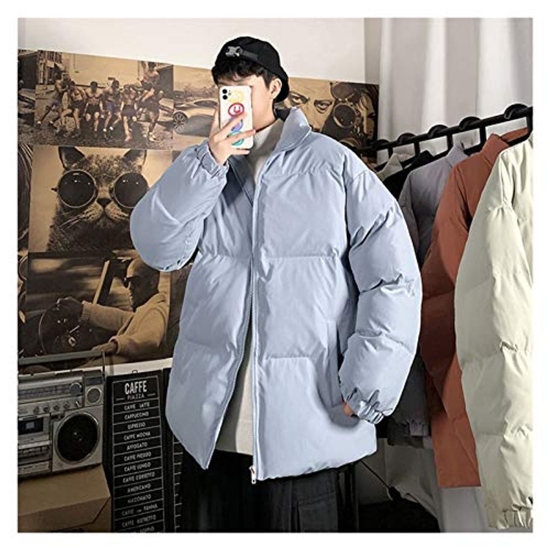 Moda Chaqueta de Invierno para Hombre Hombres Invierno Chaquetas Cálidas Parkas 8 Color