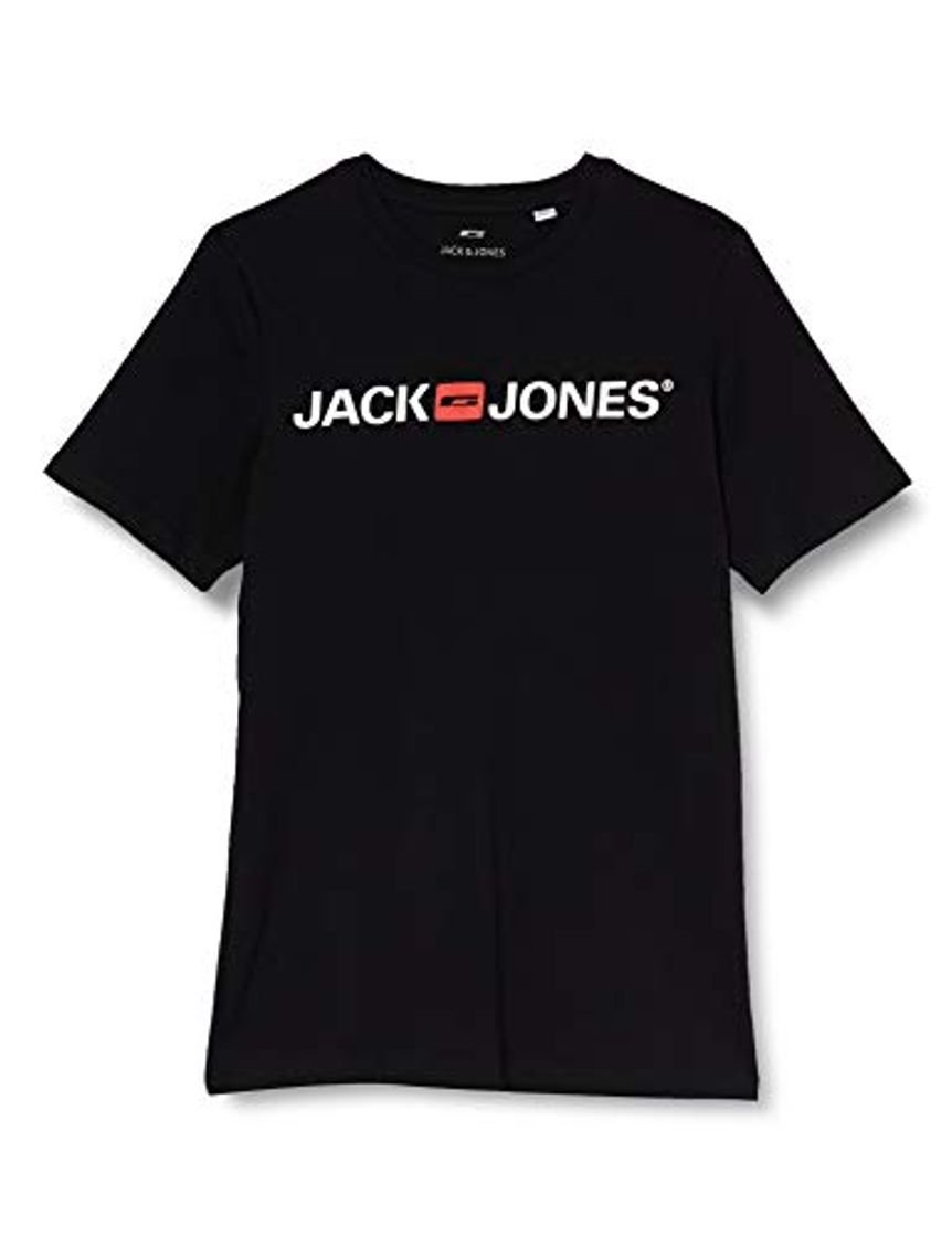 Social JACK & JONES Jjecorp Logo tee SS Crew Neck Noos Camiseta, Negro