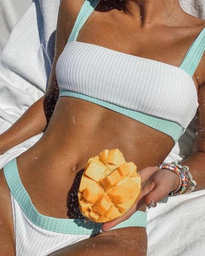 Bikini Mujer 2018 Moda Vintage Flores Estampado Casual Vacaciones Niñas Ropa Playa