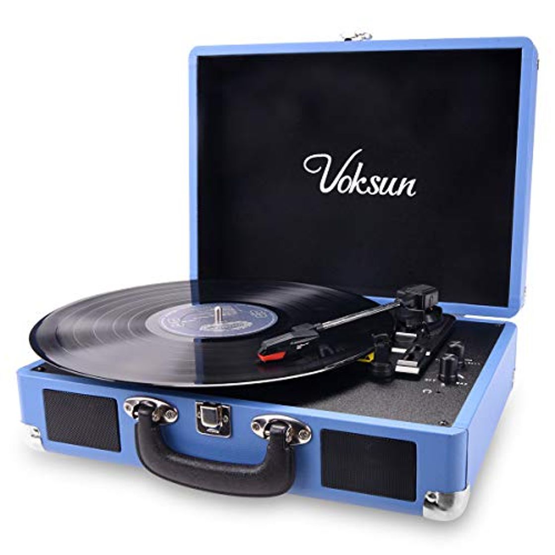 Product VOKSUN Tocadiscos, Bluetooth Tocadiscos Vinilo con 2 Altavoces incorporados, Reproductor de 3