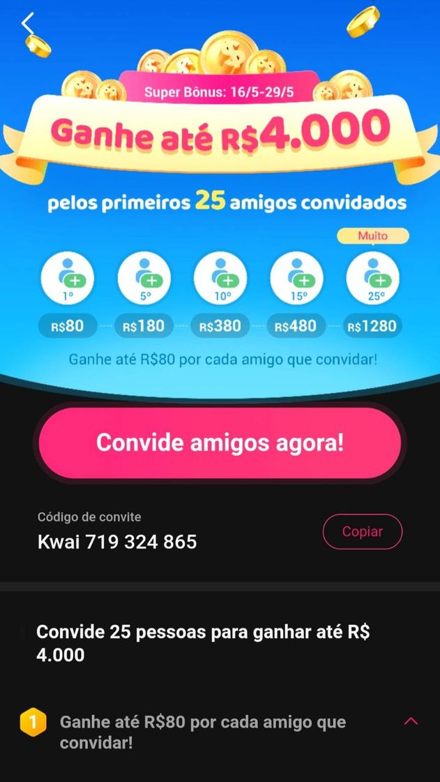 App Ganhe dinheiro online