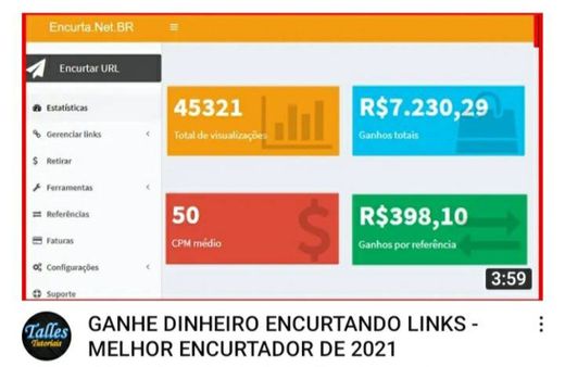 Ganhe dinheiro encurtando links