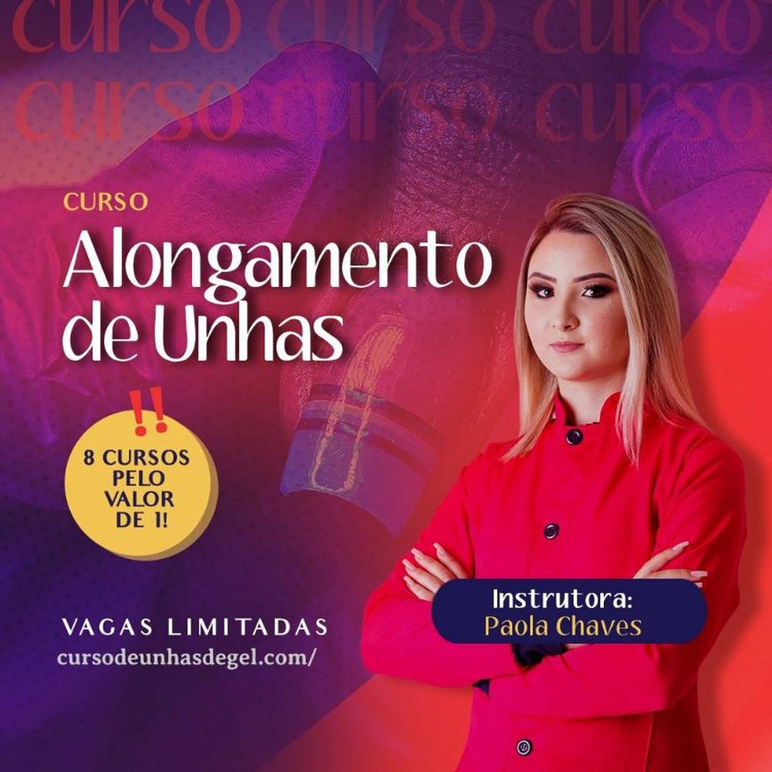 Moda Cursos Alongamento de unhas💅