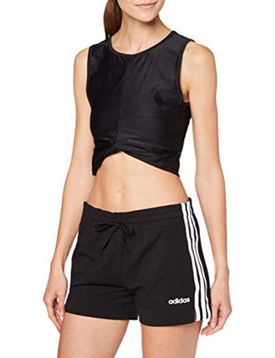 adidas Essentials 3-Stripes Shorts Pantalones Cortos de Deporte, Mujer, Negro