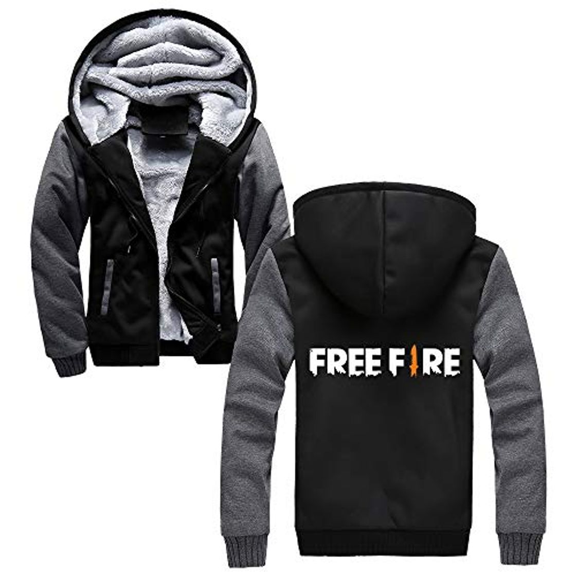 Moda ELOLOPO Free Fire Sudadera Escudo Muchacha de la Ropa Chaquetas de niño de los niños Abrigos de Abrigo con Capucha otoño e Invierno Ocio Deportes Tendencias de la Moda Free Fire Pullover