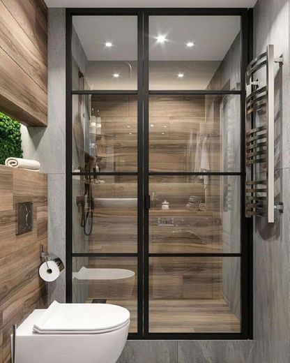 Banheiro de madeira 