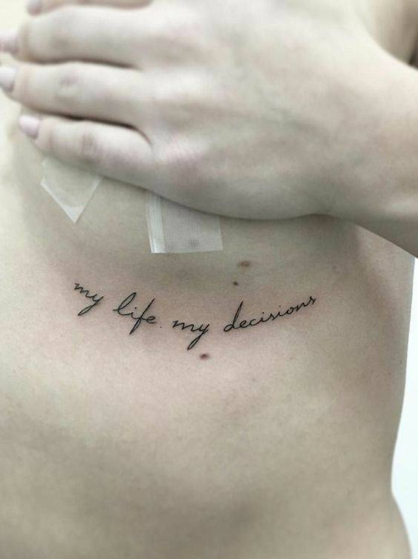 Social My life, my decisions tattoo