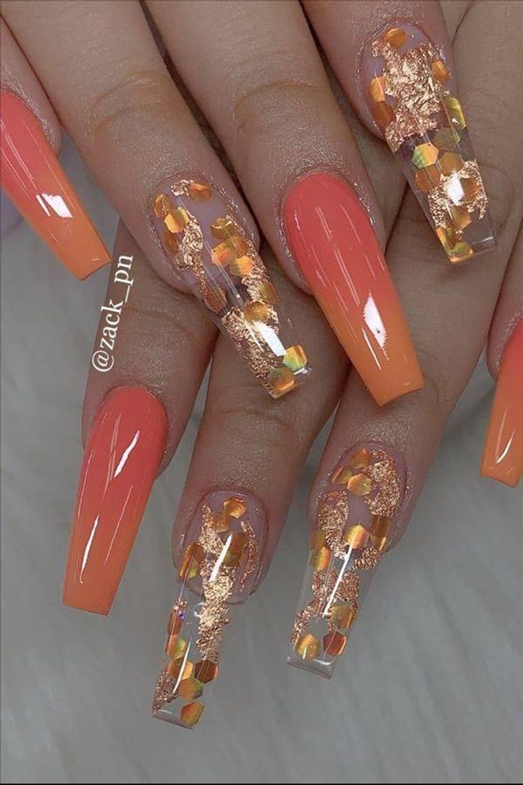 Fashion Unhas Laranjas 🧡💥