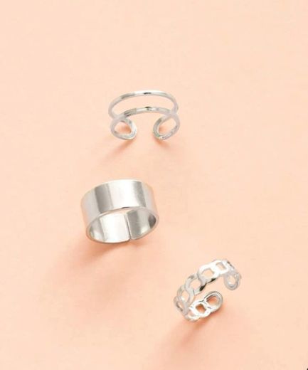Minimalist Cuff Ring Set