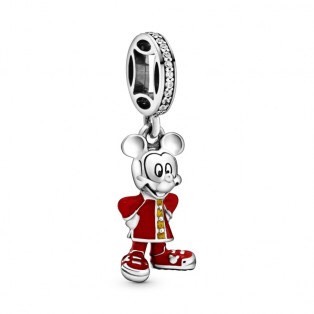 Moda Charm colgante en plata de ley Mickey Mouse Año Nuevo Chino