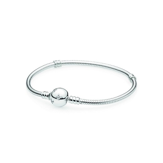 Pulsera Moments en plata de ley con cierre Mickey