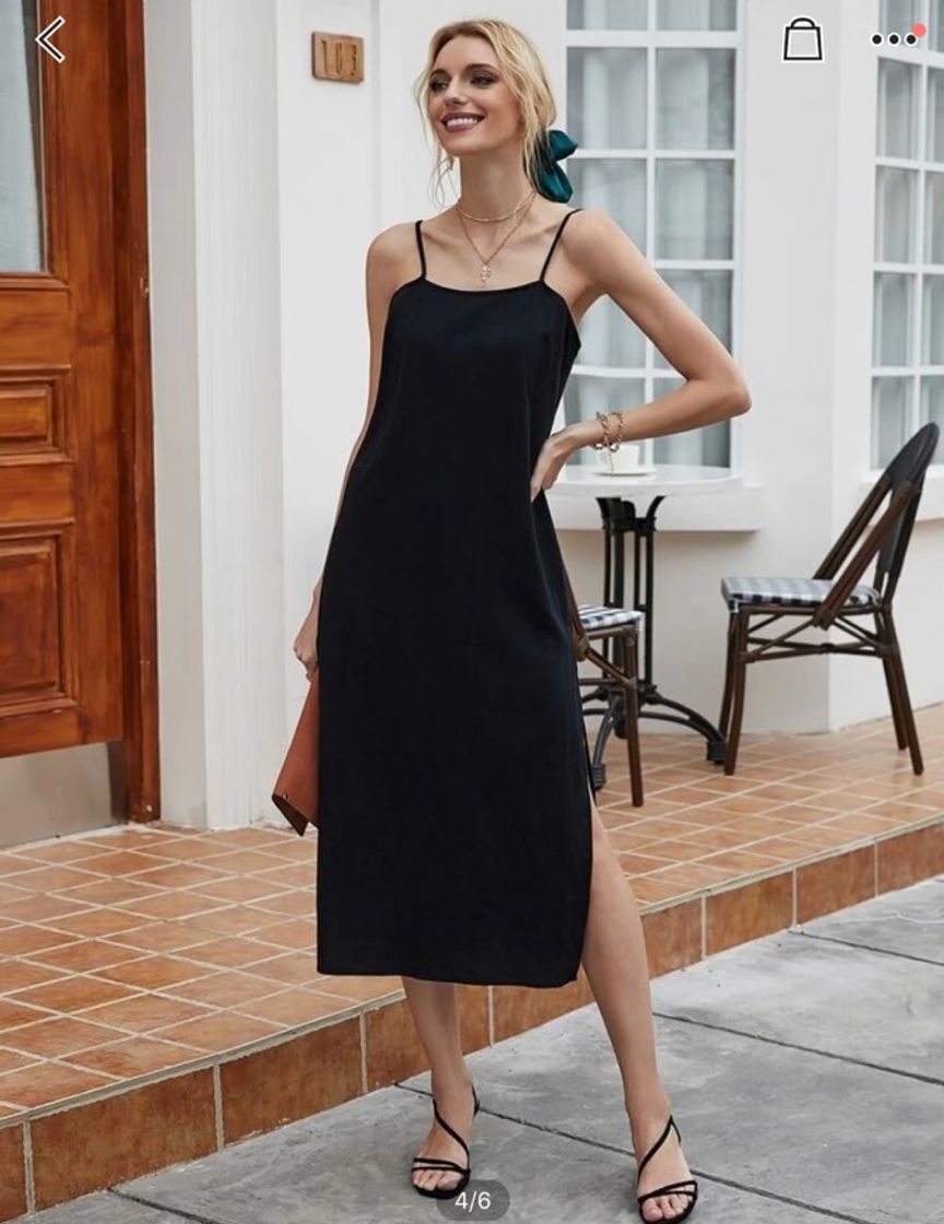 Vestido negro básico para verano