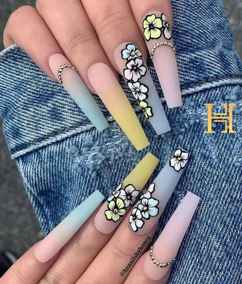 Fashion Unhas flores