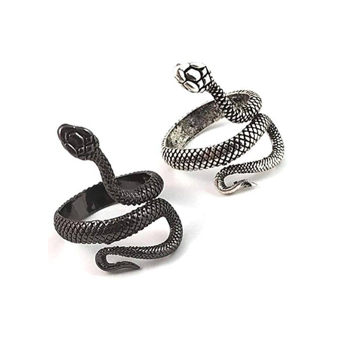 Moda Anillo de serpiente personalizado, 2 unidades unisex con forma de serpiente anillo