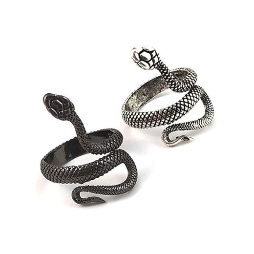 Anillo de serpiente personalizado, 2 unidades unisex con forma de serpiente anillo